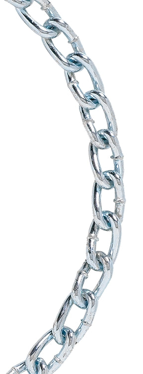 Baron 7292 Link Chain, #2/0, 125 ft L, 450 lb Working Load, Steel, Zinc-Plated
