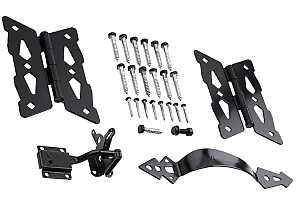 National Hardware N109-300 Butterfly Gate Kit, Steel, Black