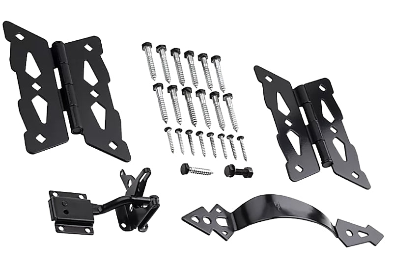 National Hardware N109-300 Butterfly Gate Kit, Decorative, Steel, Black, 28-Piece