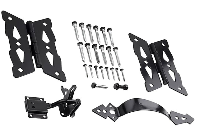 National Hardware N109-300 Butterfly Gate Kit, Decorative, Steel, Black, 28-Piece