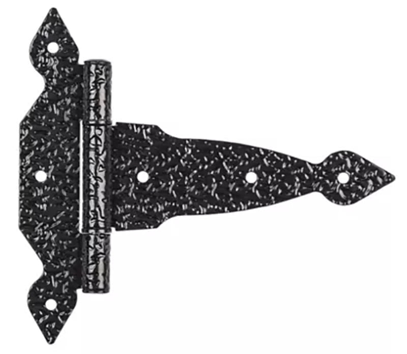 National Hardware N109-011 Spear T-Hinge, 6-15/32 in H Frame Leaf, 1/8 in Thick Frame Leaf, Steel, 48 lb
