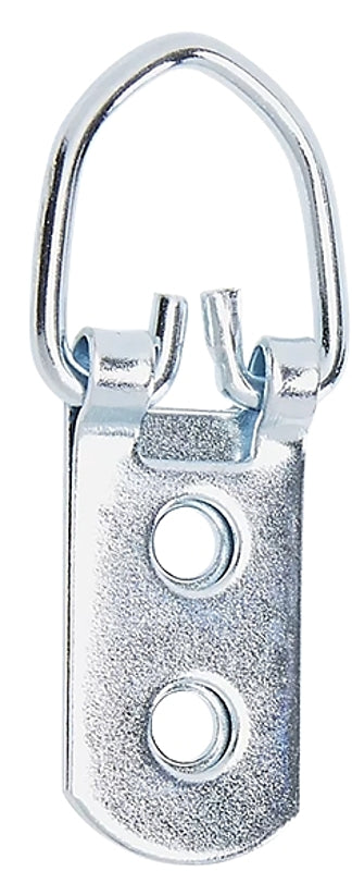 National Hardware TB2527 Series N261-490 Large D-Ring Hanger, 60 lb, Steel, Zinc, Wall Mounting