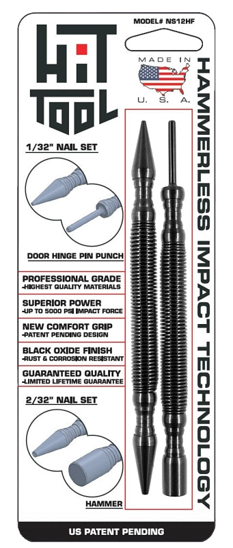 Hit Tool NS12HF Combo Kit, Steel, Black Oxide
