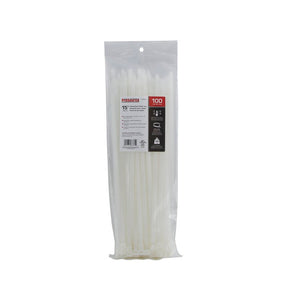 ProSource CT0915 Cable Tie, 15 inches, 120lb Tensile Strength, Self-Locking Locking, Nylon, White