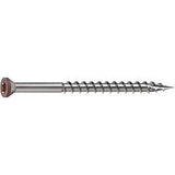 Camo 0353050BS Deck Screw, 0.163 in Thread, 2-1/2 in L, Star Drive, Sharp, Type-17 Point, 316 Stainless Steel, Brown