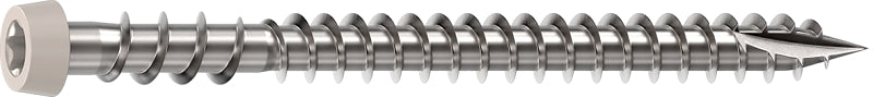 Camo 0367158NS Deck Screw, #10 Thread, 2-1/2 in L, Reverse Upper Thread, Trim Head, Star Drive, Sharp, Type-17 Point