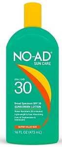 No-Ad NO-AD600 Series Sunscreen Lotion, 16 oz Bottle, Fragrance-Free, Pack of 6