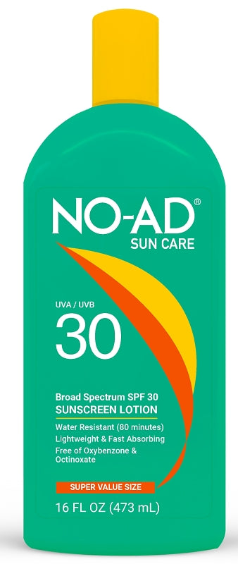 No-Ad NO-AD600 Series Sunscreen Lotion, 16 oz Bottle, Fragrance-Free, Pack of 6
