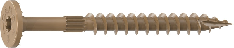 Camo 0360179 Structural Screw, 1/4 in Thread, 3 in L, Flat Head, Star Drive, Sharp Point, PROTECH Ultra 4 Coated, 500