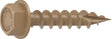 Camo 0364090 Structural Screw, 1/4 in Thread, 1-1/2 in L, Hex Head, Hex Drive, Sharp Point, PROTECH Ultra 4 Coated, 25