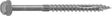 Camo 0368209 Structural Screw, 1/4 in Thread, 4 in L, Hex Head, Hex Drive, Sharp Point, Hot-Dipped Galvanized, 250
