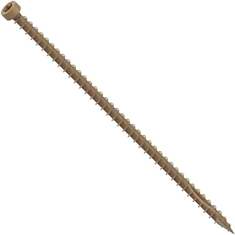 Camo 0372244 Structural Screw, 0.155 in Thread, 6 in L, Truss Head, Star Drive, Sharp Point, PROTECH Ultra 4 Coated, 50