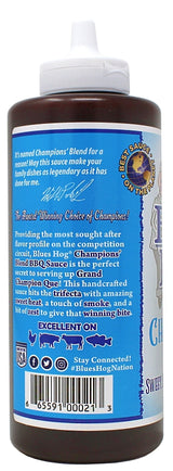 Blues Hog 70610 BBQ Sauce, Champions' Blend, 24 oz Bottle