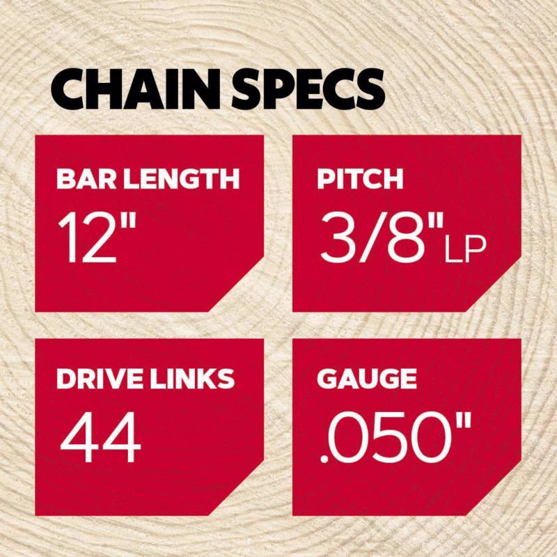 Oregon AdvanceCut S44 12 in. Chainsaw Chain 44 links