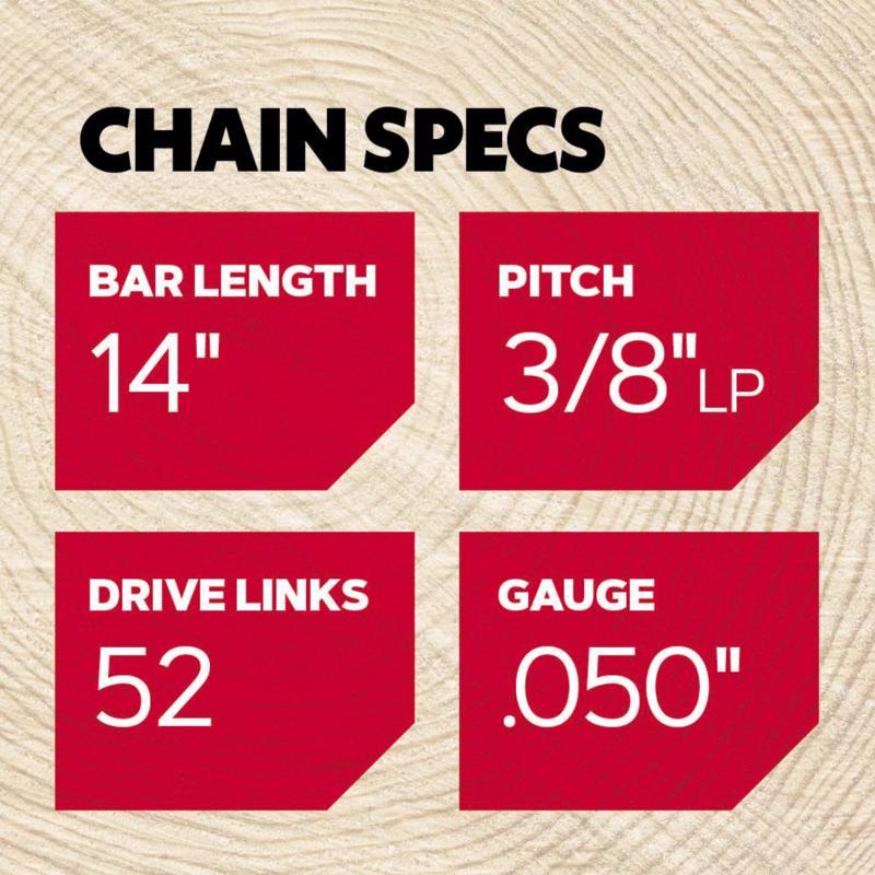 Oregon AdvanceCut S52 14 in. Chainsaw Chain 52 links