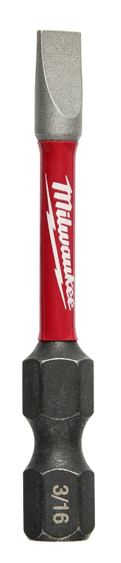 Milwaukee 48-32-4919 Impact Bit, #8 Drive, Slotted Drive, 1/4 in Shank, Hex Shank, 2 in L, Steel