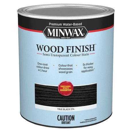 Minwax CM1085000 Wood Stain, Semi-Transparent, True Black, 1 qt