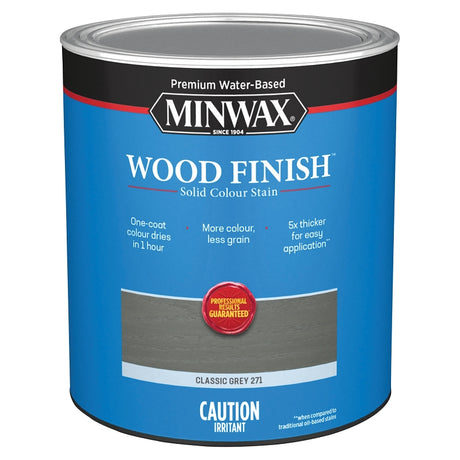 Minwax CM1082100 Wood Stain, Solid, Classic Gray, 1 qt