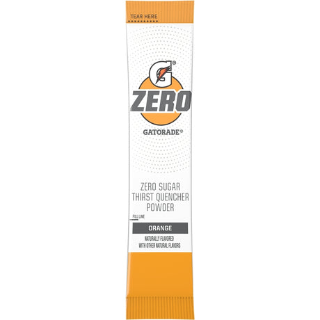 Gatorade 4490 Zero Sugar Thirst Quencher Powder, Dry, Powder, Orange, 0.97 oz Packet, Pack of 12