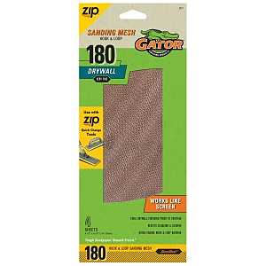 Gator 7177 Screen Sandpaper, 10-1/2 in L, 4-1/2 in W, 180 Grit, Very Fine, Aluminum Oxide Abrasive
