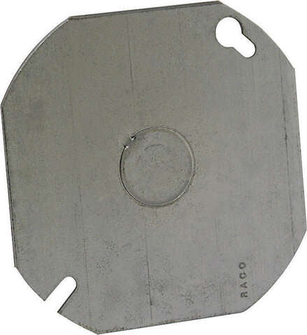 Raco Octagon Steel 4 in. H X 4 in. W Flat Box Cover, Pack of 10