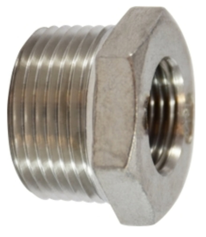 Midland Industries 62512BAG Hex Bushing, 1 x 1/2 in, Female x Male, Stainless Steel, 300 psi Pressure