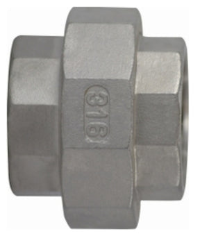 Midland Industries 62603BAG Pipe Union, 1/2 in, FPT, 304 Stainless Steel, 150 psi Pressure