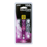Feit Electric BPQ250T3/CL/S/2/TRP Halogen Bulb, 250 W, R7s Lamp Base, T3 Lamp, 4000 Lumens, 3000 K Color Temp