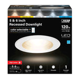Feit Electric LEDR56HO/6WYCA Recessed LED Downlight, 14.3 W, 120 V, LED Lamp