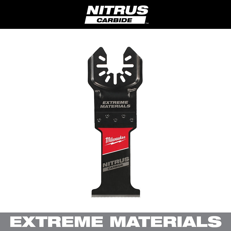 Milwaukee NITRUS CARBIDE Series 49-25-1571 Oscillating Multi-Tool Blade, 1-3/8 in D Cutting, Carbide, 1/PK
