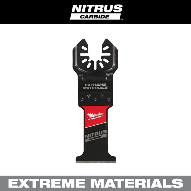Milwaukee NITRUS CARBIDE Series 49-25-1571 Oscillating Multi-Tool Blade, 1-3/8 in D Cutting, Carbide, 1/PK