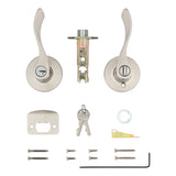 Kwikset 94050-673 Entry Door Lockset, Lever Handle, Satin Nickel, Zinc, KW1, SC1 Keyway, Re-Key Technology: SmartKey