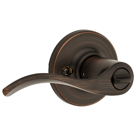 Kwikset 94050-674 Entry Door Lockset, Lever Handle, Venetian Bronze, Zinc, KW1 Keyway, Re-Key Technology: SmartKey