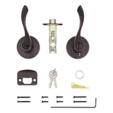 Kwikset 94050-674 Entry Door Lockset, Lever Handle, Venetian Bronze, Zinc, KW1 Keyway, Re-Key Technology: SmartKey