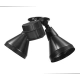globe 17000140 Security Flood Light, 120 V, 2 -Lamp, LED Lamp, 4000 K Color Temp, Plastic Fixture, Black Fixture