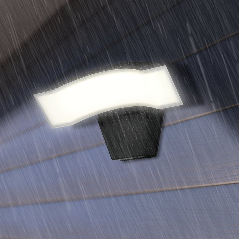 globe 17000190 Dusk-to-Dawn Curved Head Security Flood Light, LED Lamp, 1200 Lumens, 4000 K Color Temp, Black Fixture