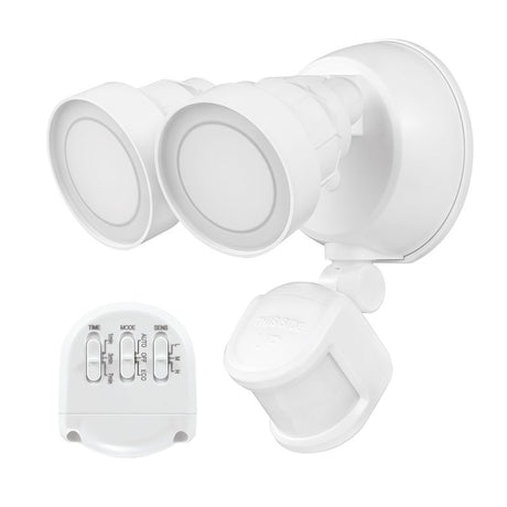 globe 17000201 Security Flood Light, 120 V, 15 W, 1 -Lamp, LED Lamp, Bright White, 1400 Lumens, 4000 K Color Temp