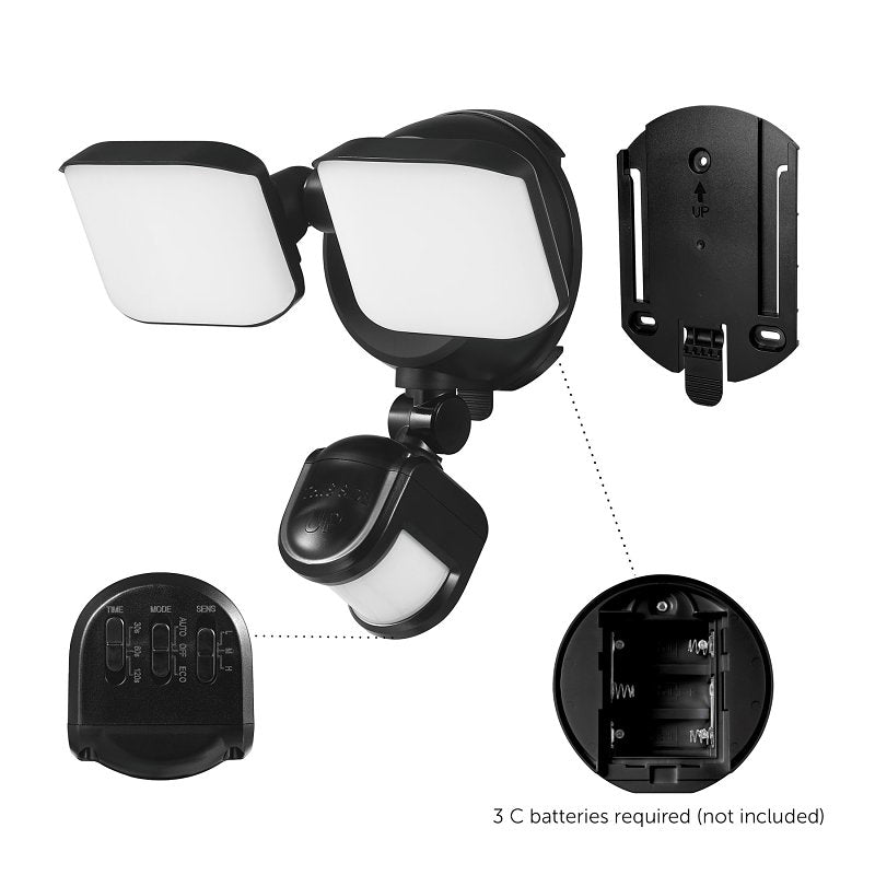globe 17000208 Security Flood Light, 120 V, 8 W, 1 -Lamp, LED Lamp, Daylight, 600 Lumens, 4000 K Color Temp