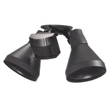 globe 17000272 Security Flood Light, 120 V, 120 W, 2 -Lamp, LED Lamp, 4000 K Color Temp, Plastic Fixture, Bronze Fixture