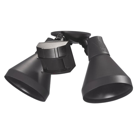 globe 17000272 Security Flood Light, 120 V, 120 W, 2 -Lamp, LED Lamp, 4000 K Color Temp, Plastic Fixture, Bronze Fixture