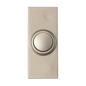 Heath Zenith 18000219 Doorbell Pushbutton, Wireless, Plastic, Silver, Unlighted