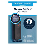 Heath Zenith 18000149 Pushbutton Doorbell, Wireless, Rectangular, Black