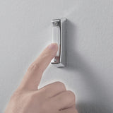 Heath Zenith Satin Nickel Plastic Wired Push Doorbell Button 18000222, Rectangular, Metal, Silver