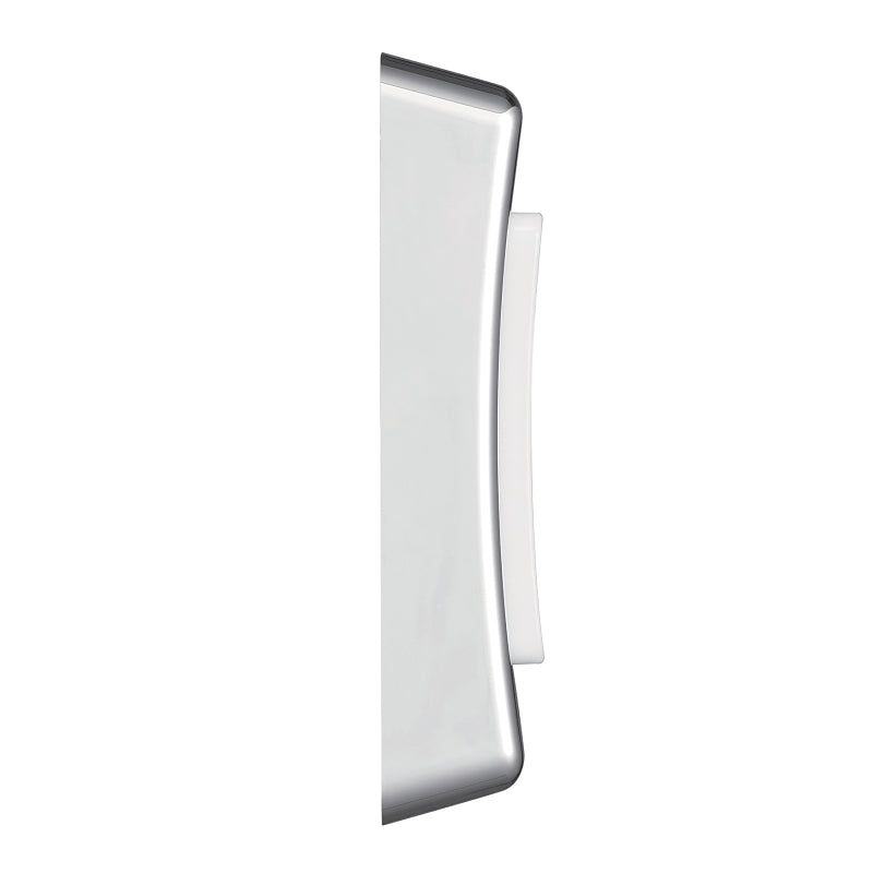 Heath Zenith Satin Nickel Plastic Wired Push Doorbell Button 18000222, Rectangular, Metal, Silver