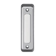 Heath Zenith Satin Nickel Plastic Wired Push Doorbell Button 18000222, Rectangular, Metal, Silver