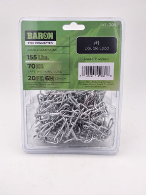 Baron 45960 Double Chain Loop, #1, 20 ft L