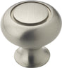 Amerock BP53011G10 Cabinet Knob, 1-3/16 in Projection, Traditional, 1-1/4 in, Zinc, Satin Nickel