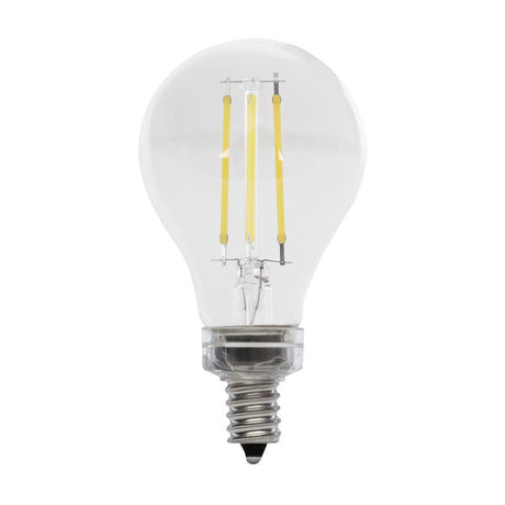 Feit Electric BPA1575C/850/FIL/2 Filament LED Bulb, A15 Lamp, 75 W Equivalent, E12 Candelabra Lamp Base, Dimmable, Clear