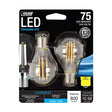 Feit Electric BPA1575N/850/FIL/2 Filament LED Bulb, General-Purpose, A15 Lamp, 75 W Equivalent, E17 Lamp Base, Dimmable