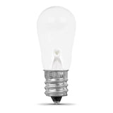 Feit Electric BP6S6/827/LED/2 LED Bulb, S6 Lamp, 6 W Equivalent, E12 Candelabra Lamp Base, Non-Dimmable, Clear